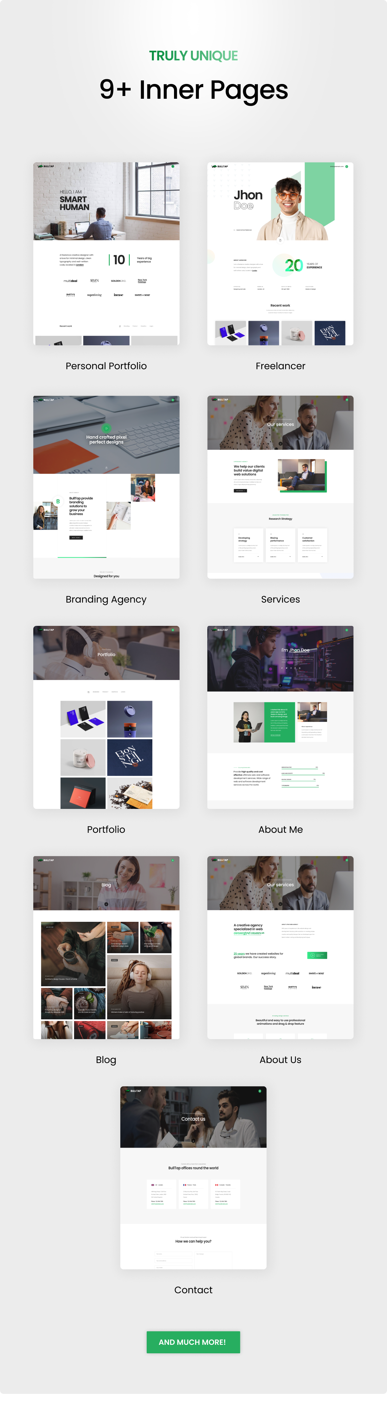 BullTap - Personal Portfolio HTML Template - Inner Pages
