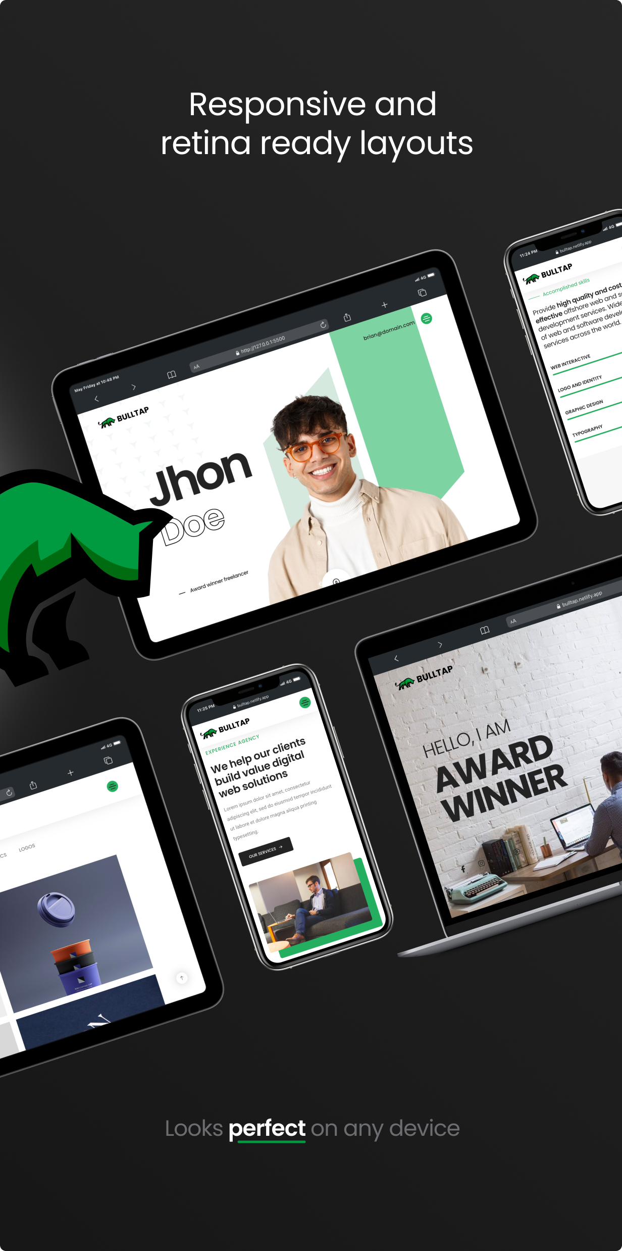BullTap - Personal Portfolio HTML Template - Responsive