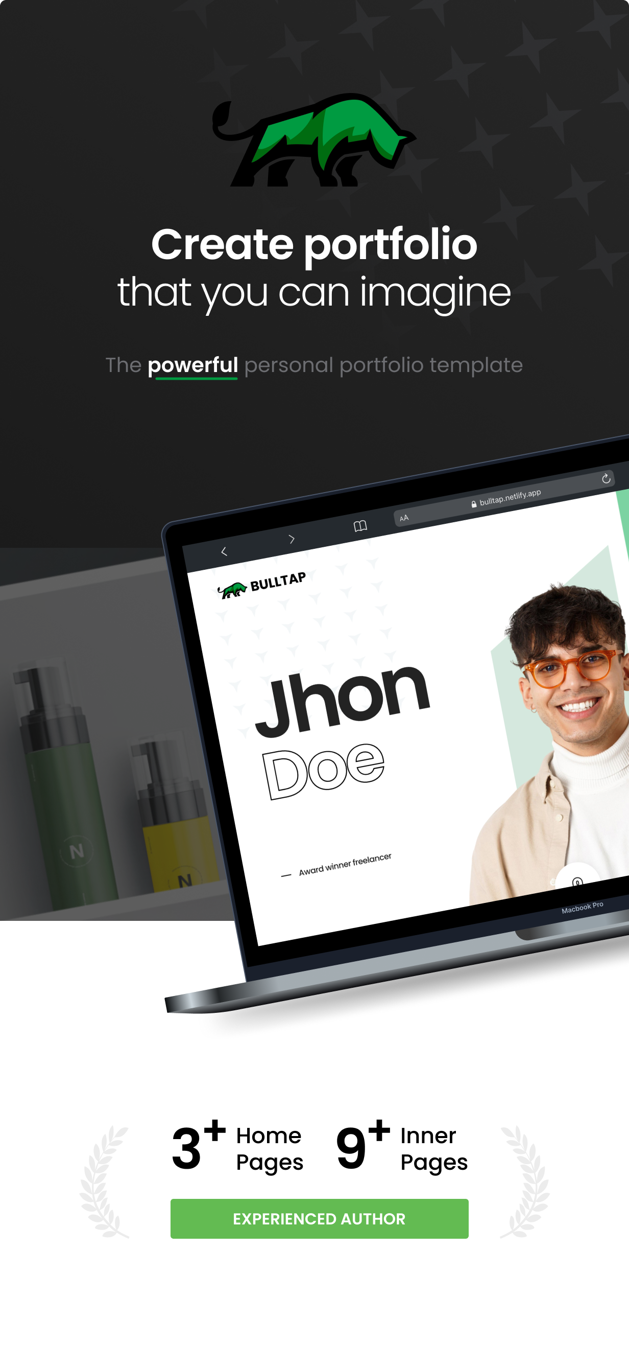 Bulltap - Personal Portfolio HTML Template - Showcase